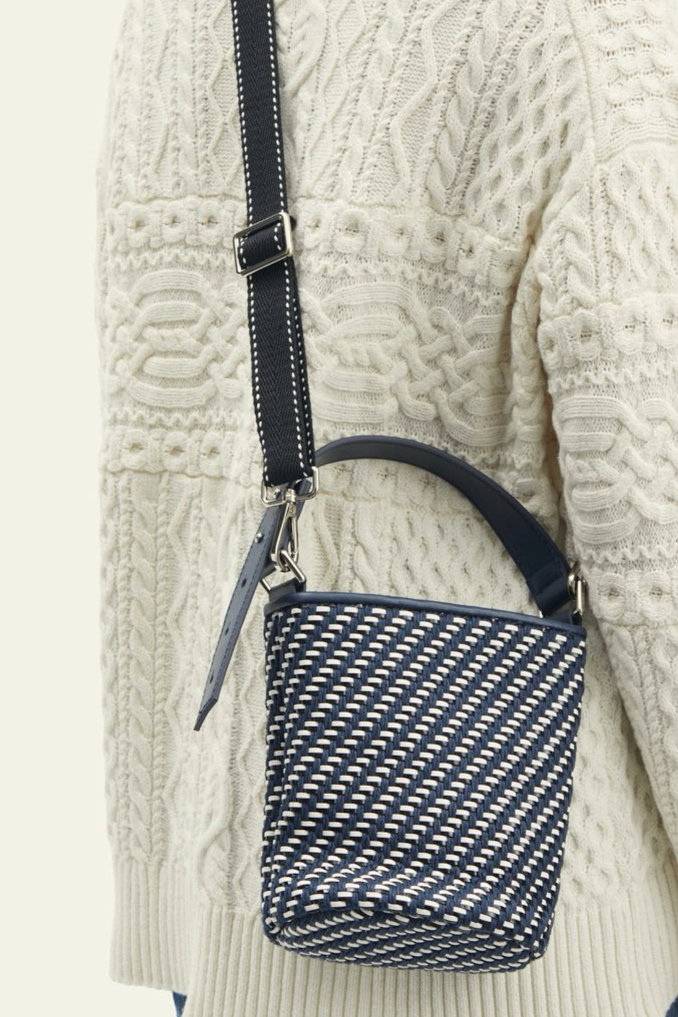Sac Bucket Satonie Tissé | Marine