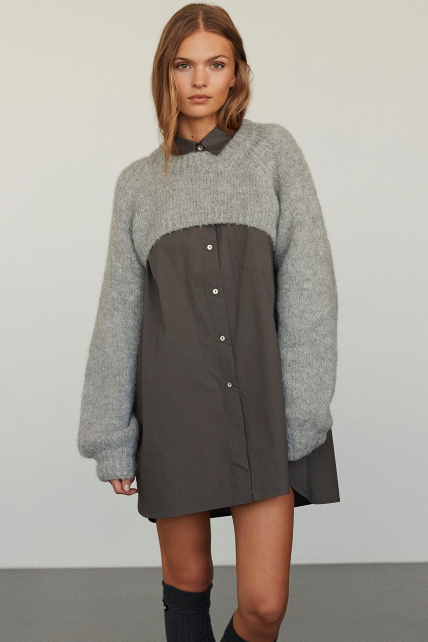 Pull ultra court | Gris