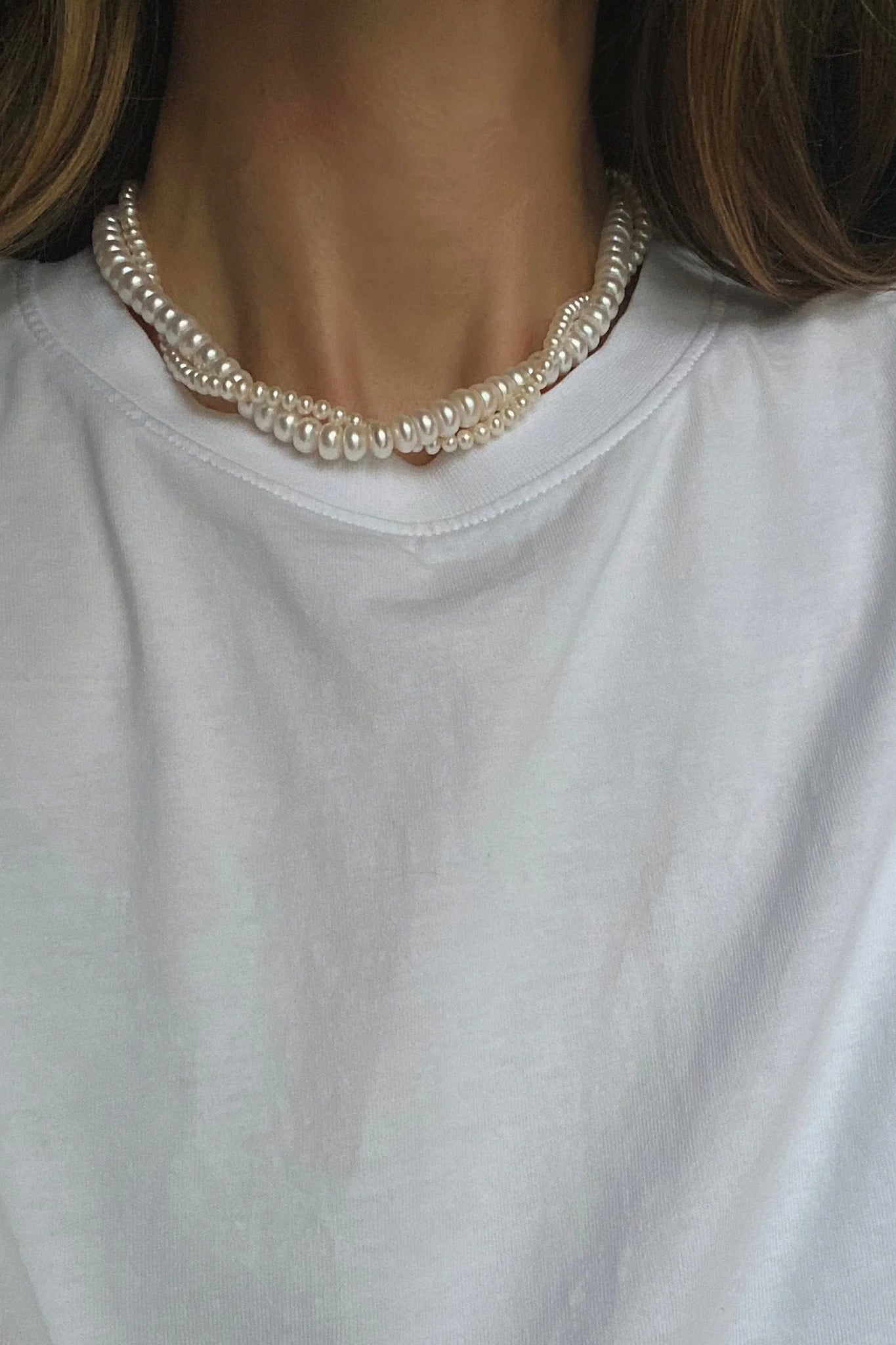 Double Row Freshwater Pearl Necklace |