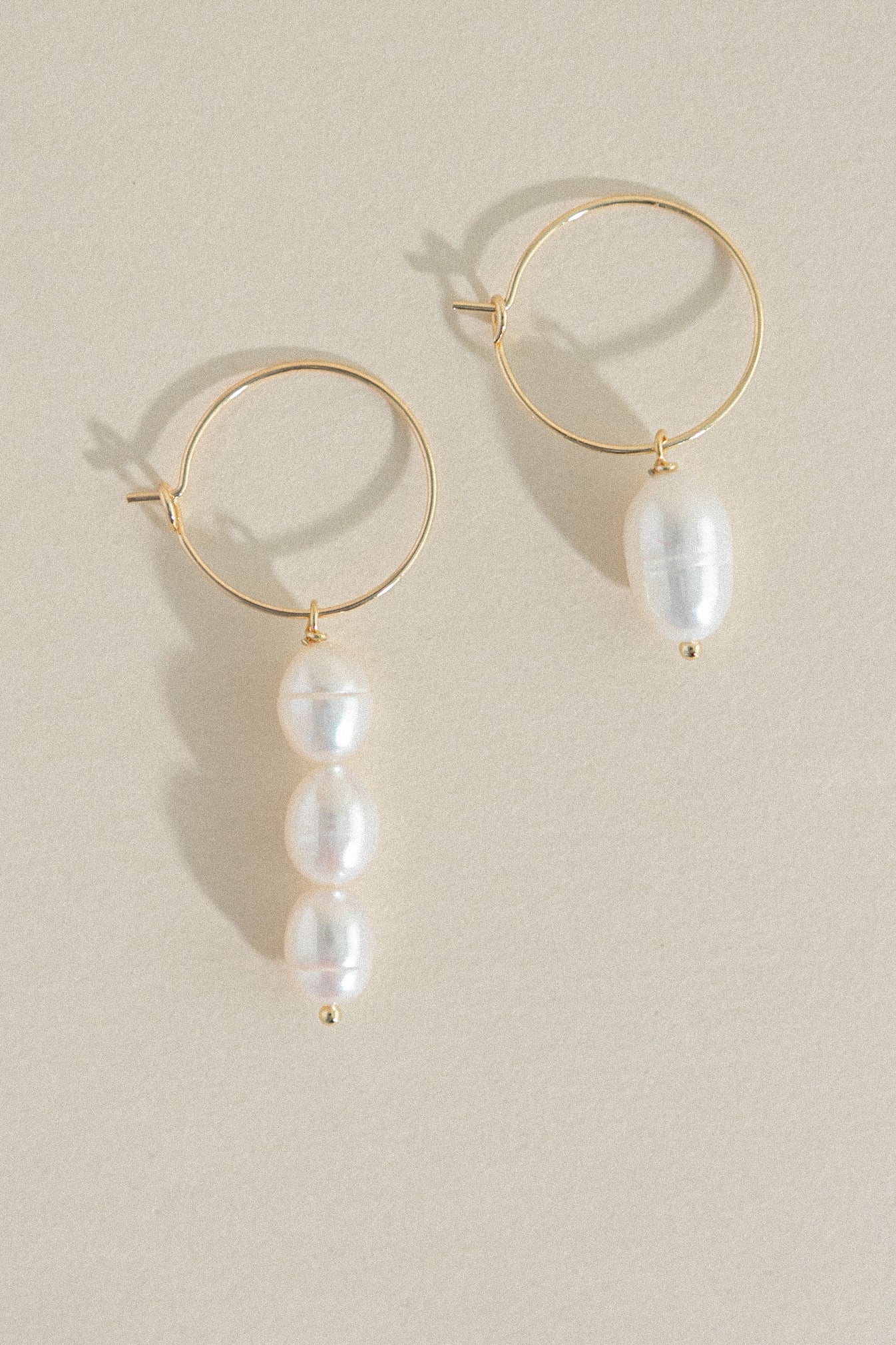 Bon Temps_Hoop + Pearls Earrings |       
