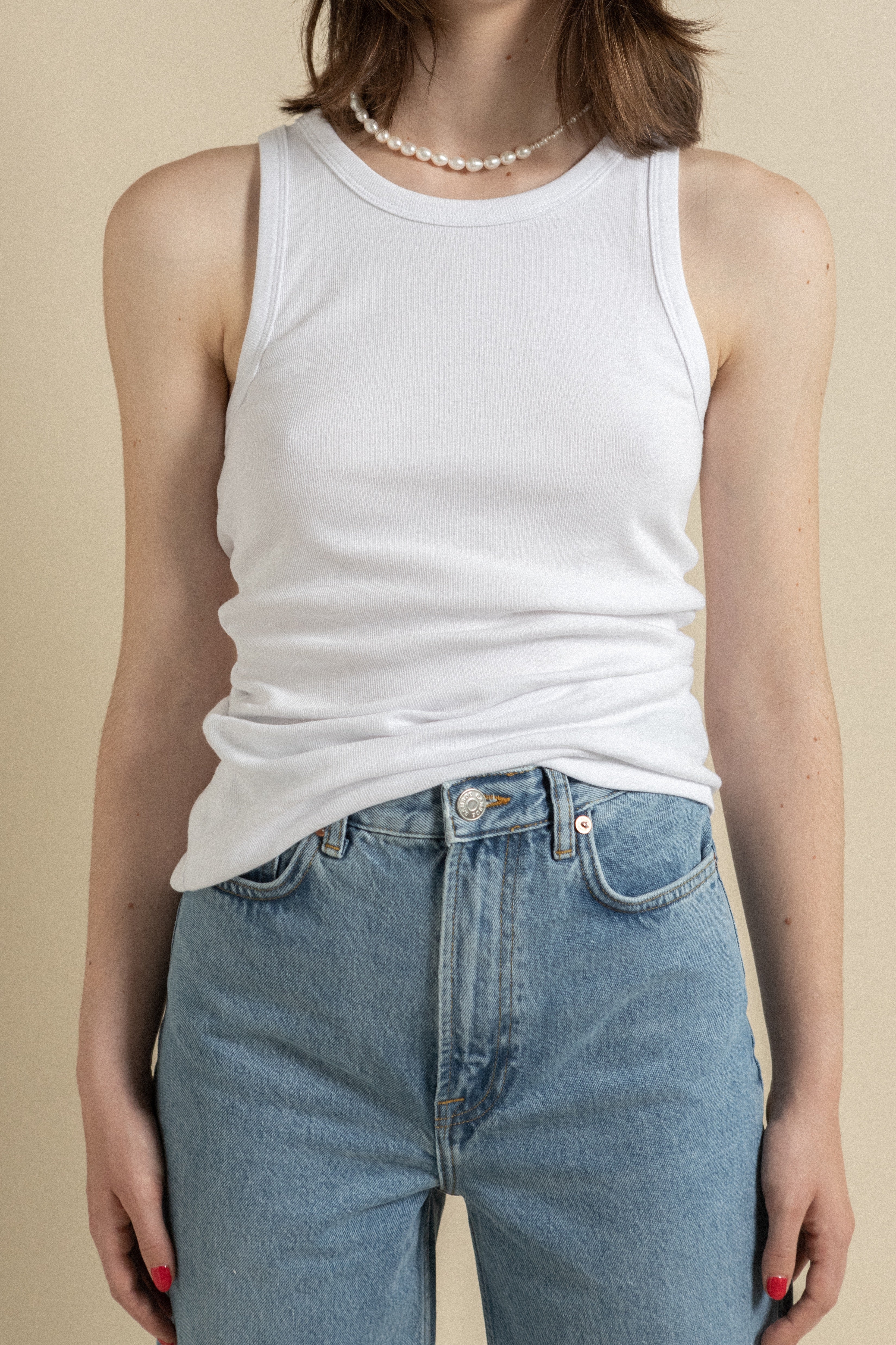 Essential Alexo Tank Top | White
